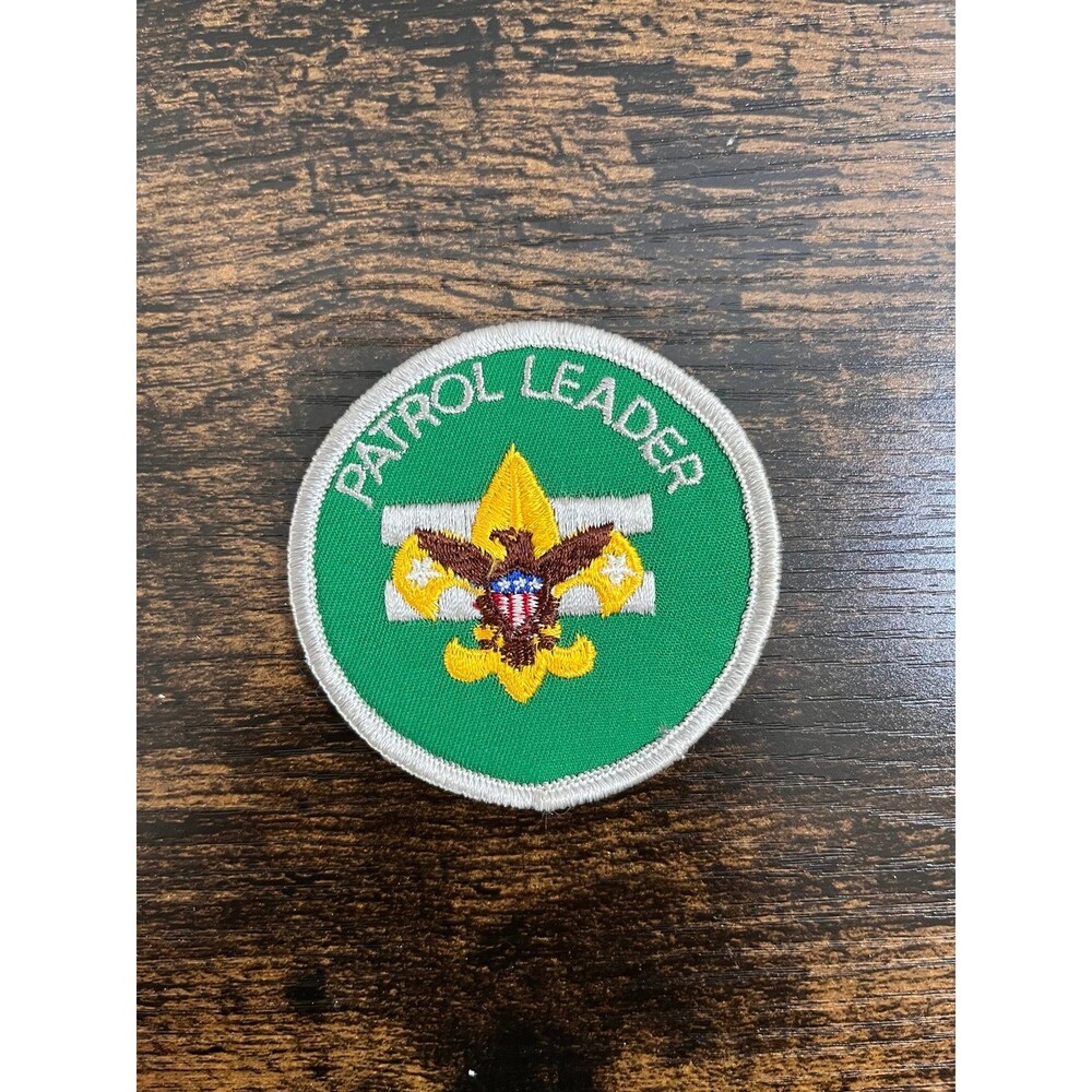 Vintage Boy Scout Patrol Leader Uniform Patch Green Cloth NEW